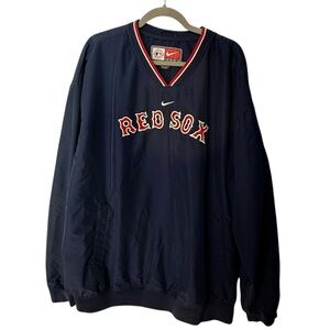 Nike Team Long Sleeve V-Neck Boston Red Sox Vintage Pullover Windbreaker. XXL.